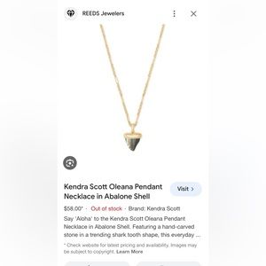 Kendra Scott Oleana Pendent in Abalone Shell